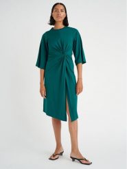 InWear Sukienka codzienna Mateo 30107474 Zielony Regular Fit. Zielone sukienki damskie InWear, na co dzień, xs, bez wzorów, z syntetyku, bez kołnierzyka, bez ramiączek, proste. Za 259.99 zł.