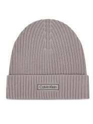 Calvin Klein Czapka Patch Chunky LV04D8053G Szary. Szare czapki zimowe damskie CALVIN KLEIN, z bawełny. Za 169.99 zł.
