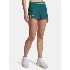 Spodenki krótkie damskie Under Armour Tech Play Up Shorts. Zielone spodenki sportowe damskie Under Armour, na fitness i siłownię. Za 89.99 zł.