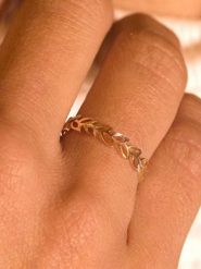 OR ÉCLAT Złoty pierścionek "Feuille détachée" rozmiar: 50. Żółte pierścionki damskie Or Éclat, złote. Za 739.99 zł.