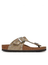 Birkenstock Japonki Gizeh Rivet 1029467 Brązowy. Brązowe klapki damskie Birkenstock, bez wzorów, ze skóry, bez obcasa. Za 679.99 zł.