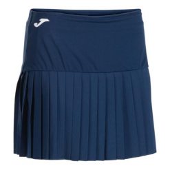 Spódnica Joma Challenge granatowa damska padel tenis. Niebieskie spódniczki damskie 909, bez wzorów, sportowe, sportowe. Za 129.99 zł.