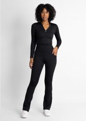 Damskie legginsy golfowe Ventura – Wysoki stan, modelujące, oddychające. Czarne legginsy damskie FLAIRWAY GOLF, m, bez wzorów, z materiału. Za 255.00 zł.