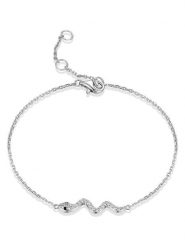 Les Favorites Srebrna bransoletka z elementem ozdobnym rozmiar: onesize. Szare bransoletki damskie Les Favorites, srebrne. Za 130.99 zł.