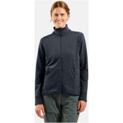 Bluza bez kaptura rozpinana Odlo Mid layer full zip GRID FLEECE. Czarne bluzy z kapturem damskie Odlo, l, z elastanu. Za 367.39 zł.