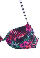 Stanik kąpielowy push-up damski Lascana Summer. Niebieskie bikini damskie Venice Beach, bez wzorów. Za 208.80 zł.