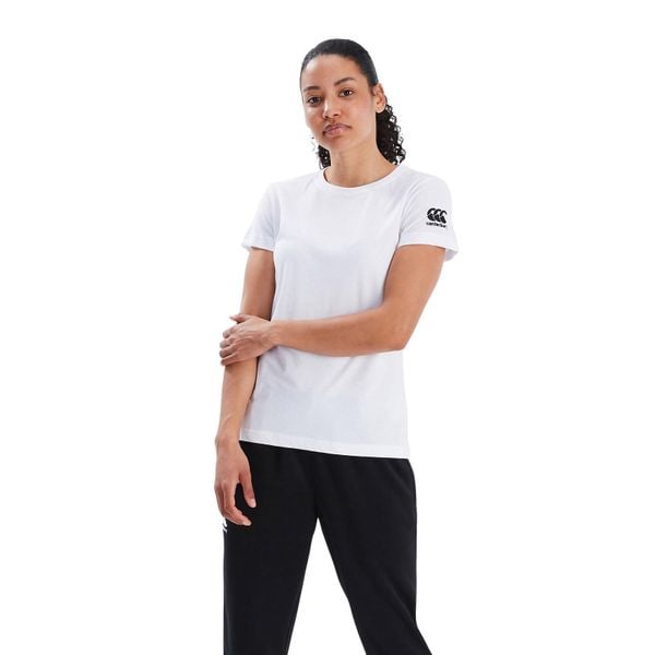 Koszulka damska Canterbury Club Uni. Białe bluzki damskie CANTERBURY, bez wzorów, sportowe, bez kołnierzyka, bez ramiączek. Za 222.50 zł.