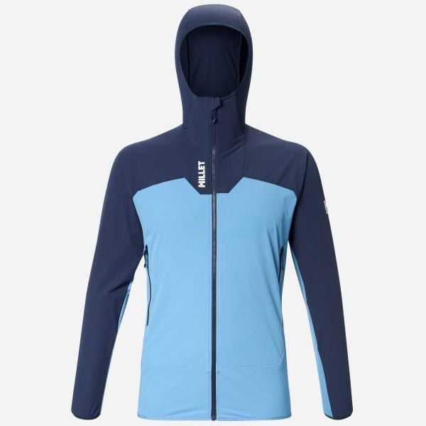 Kurtka softshell alpinistyczna męska MILLET Kamet Xcs Light Hoodie M. Niebieskie kurtki męskie Millet, na zimę, m, bez wzorów, z elastanu, biznesowe, z kapturem. Za 419.00 zł.
