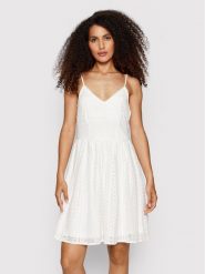 Vero Moda Sukienka letnia Honey 10220925 Biały Regular Fit. Białe sukienki damskie Vero Moda, na lato, l, bez wzorów, z bawełny, bez kołnierzyka, bez ramiączek. Za 179.99 zł.