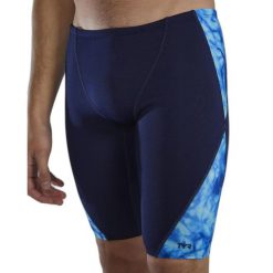 Spodenki treningowe do kolan TYR Azultec - jammery. Niebieskie kąpielówki męskie TYR, l, bez wzorów, do pływania. Za 229.00 zł.