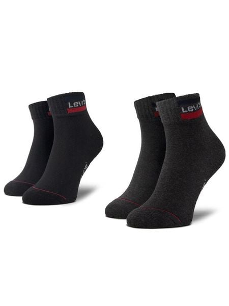 Levi's® Skarpety krótkie 37157-0148 Czarny. Czarne skarpetki damskie bez wzorów, z materiału. Za 49.99 zł.