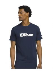 Koszulka Wilson Team Graphic. Niebieskie t-shirty sportowe męskie Wilson, m, z bawełny, bez ramiączek, do biegania. Za 145.00 zł.