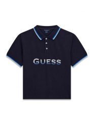 Guess Polo L6GP00 KADZ4 Granatowy Relaxed Fit. Niebieskie t-shirty chłopięce Guess, z aplikacjami, z bawełny, bez ramiączek. Za 159.99 zł.