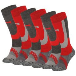 Skarpety narciarskie Xtreme, 6 par, Multi Czerwony. Czerwone skarpetki męskie XTREME SOCKSWEAR, bez wzorów. Za 499.99 zł.