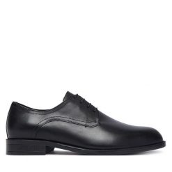 Półbuty BOSS. Czarne buty wizytowe męskie Boss, bez zapięcia. Za 899.99 zł.