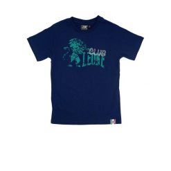 Koszulka miękka na co dzień na siłownię. Niebieskie bluzki damskie LEONE 1947 APPAREL, bez wzorów, z bawełny, sportowe, bez kołnierzyka, bez ramiączek. W wyprzedaży za 41.41 zł.