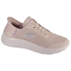 Damskie GO WALK FLEX GRAND ENTRY Slip-On Biały. Białe trampki i tenisówki damskie Skechers, bez wzorów, z materiału. Za 299.00 zł.