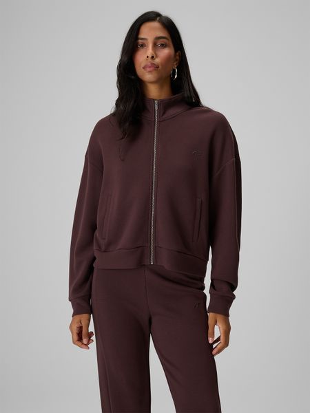 4F Bluza dresowa loose bez kaptura damska - brązowa S. Brązowe bluzy bez kaptura damskie 4f, s, bez wzorów, z dresówki, bez ramiączek, bez kaptura. Za 169.99 zł.