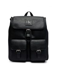 Calvin Klein Plecak Bold Pebble Flap Backpack LV04D3565G Czarny. Czarne plecaki męskie CALVIN KLEIN, bez wzorów, ze skóry. Za 649.99 zł.