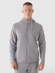4F Bluza dresowa rozpinana z kapturem męska 4F x Robert Lewandowski - szara L. Szare bluzy z kapturem męskie 4f, l, z bawełny. W wyprzedaży za 119.99 zł.