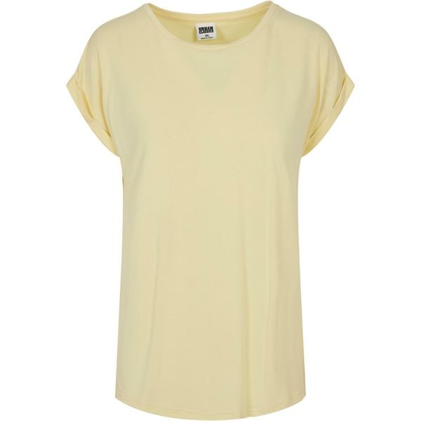 Damska modalna koszulka off-shoulder Koszulka Urban Classics GT. Żółte bluzki sportowe damskie Urban Classics, bez kołnierzyka, bez ramiączek. Za 183.50 zł.