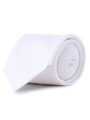 Mc Earl Krawat Mężczyźni biały, ONE SIZE. Białe krawaty i muchy męskie Mc Earl, bez wzorów, z mikrofibry, eleganckie. Za 99.95 zł.