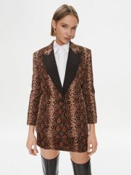 Pinko Marynarka Ginger 102481 A1EK Brązowy Regular Fit. Brązowe marynarki i żakiety damskie Pinko, bez wzorów, z bawełny. Za 2,479.00 zł.