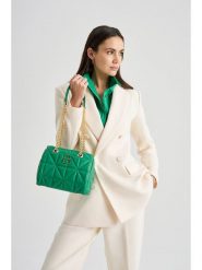 Lucky Bees Torebka w kolorze zielonym - 23 x 20 x 16 cm rozmiar: onesize. Zielone torebki klasyczne damskie Lucky Bees, bez wzorów, z materiału, bez dodatków. Za 86.99 zł.