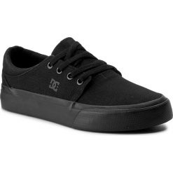 Tenisówki DC - Trase Tx ADYS300126 Black/Black/Black(3BK). Czarne trampki i tenisówki męskie DC, bez wzorów, z gumy, bez zapięcia. Za 239.00 zł.