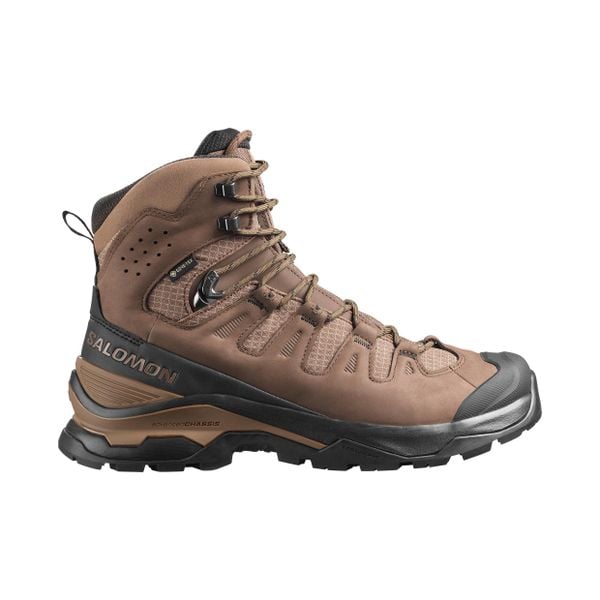 Obuwie Wędrówki z plecakiem Mężczyzna QUEST 5 GORE TEX. Brązowe buty trekkingowe męskie Salomon, z gore-texu, przed kolano, bez zapięcia, do biegania, gore-tex. Za 949.00 zł.