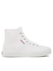 Superga Trampki 2696 Stripe S112I9W Biały. Białe trampki i tenisówki damskie Superga, bez wzorów, z materiału. Za 379.99 zł.