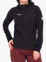 Bluza z kapturem damska Mammut Madris Light ML Half Zip Hoody. Czarne bluzy z kapturem damskie Mammut, m, z elastanu. Za 649.50 zł.