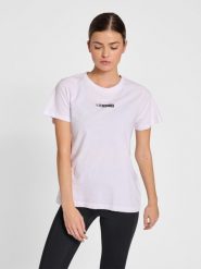 Koszulka damska Hummel OFF - Grid. Białe bluzki sportowe damskie HUMMEL, xl, z bawełny, bez kołnierzyka, bez ramiączek. Za 125.00 zł.