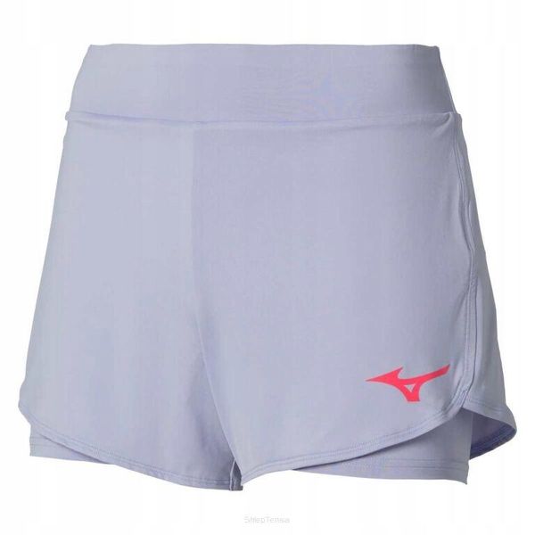 Spodenki tenisowe damskie Mizuno Flex Short. Fioletowe spodenki sportowe damskie Mizuno, bez wzorów, z elastanu, sportowe. Za 104.30 zł.