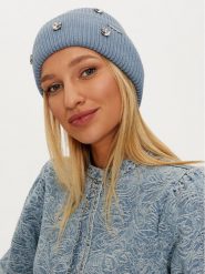 Guess Czapka AW5198 POL01 Niebieski. Niebieskie czapki zimowe damskie Guess, z materiału. Za 239.99 zł.