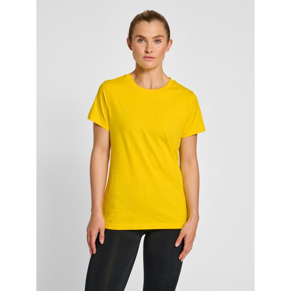 Koszulka damska Hummel Red Heavy. Żółte t-shirty damskie HUMMEL, s, bez wzorów, z bawełny, bez kołnierzyka. Za 109.50 zł.