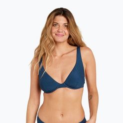 Góra od stroju kąpielowego Rip Curl Modern Rib B/C Cup. Niebieskie bikini damskie RIPCURL, bez wzorów. Za 129.99 zł.