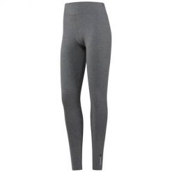 Spodnie sportowe damskie Reebok EL Leggings. Szare spodnie sportowe damskie Reebok, s, z materiału, do biegania. Za 109.90 zł.