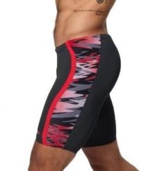 Spodenki kąpielowe Speedo Hyperboom Splice - jammery. Czarne kąpielówki męskie Speedo, m, bez wzorów, z materiału, na fitness i siłownię. Za 199.99 zł.