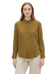 Tom Tailor Koszula w kolorze oliwkowym rozmiar: 44. Zielone koszule damskie Tom Tailor, bez wzorów, z bawełny, bez kołnierzyka, bez ramiączek. Za 43.99 zł.