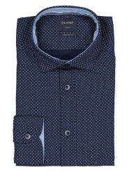 OLYMP Koszula "Casual" - Regular fit - w kolorze granatowym rozmiar: S. Niebieskie koszule męskie Olymp, s, bez wzorów, z bawełny, bez kołnierzyka, bez ramiączek. Za 105.38 zł.
