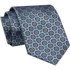 Elegancki, Klasyczny, Męski Krawat -ALTIES - Stalowo Niebieski, Regularny Wzór. Niebieskie krawaty i muchy męskie Alties, bez wzorów, z tkaniny, eleganckie. Za 49.00 zł.