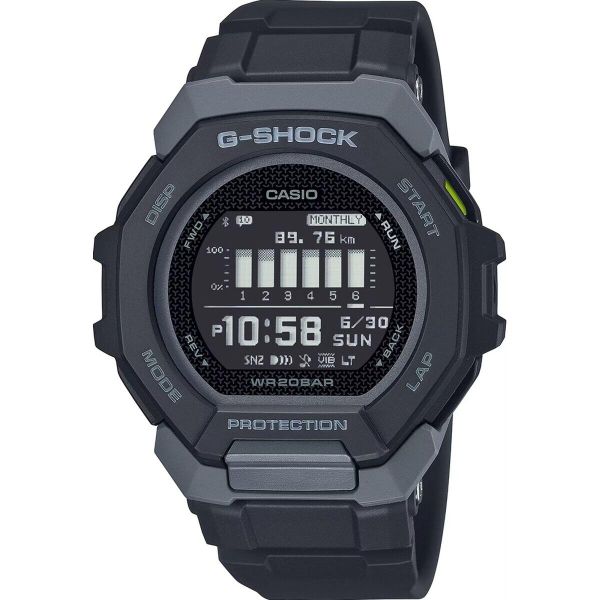 Zegarek Męski Casio G-Shock G SQUAD - SUNNY SIDE STYLE. Czarne zegarki męskie Casio, plastikowe. Za 664.45 zł.
