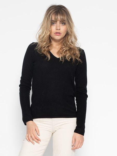 Perfect Cashmere Kaszmirowy sweter w kolorze czarnym rozmiar: XL. Czarne swetry klasyczne damskie Perfect Cashmere, xl, z kaszmiru, bez kołnierzyka. Za 305.29 zł.
