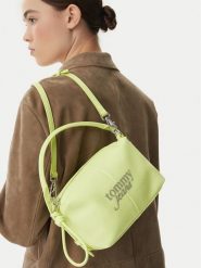 Tommy Jeans Torebka Metal Logo Crossbody Camera Bag AW0AW18470 Zielony. Zielone torebki klasyczne damskie Tommy Jeans, bez wzorów, z jeansu, bez dodatków. Za 449.99 zł.