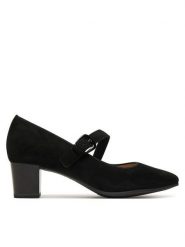 Caprice Czółenka 9-22307-45 Czarny. Czarne czółenka damskie Caprice, bez wzorów, ze skóry, bez obcasa. Za 226.99 zł.