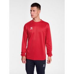 Bluza hmlESSENTIAL SWEATSHIRT. Niebieskie bluzy sportowe damskie HUMMEL, xl, bez wzorów, bez ramiączek, bez kaptura. Za 100.00 zł.