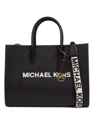 Michael Kors Skórzana torebka w kolorze czarnym - 37 x 25 x 14 cm rozmiar: onesize. Czarne torebki klasyczne damskie Michael Kors, bez wzorów, z materiału, bez dodatków. Za 1,098.17 zł.