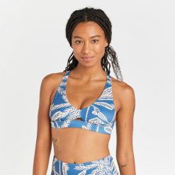 Góra kostiumu kąpielowego surfingowego damska Olaian Agatha Palmer. Bikini damskie OLAIAN, bez wzorów. Za 89.99 zł.
