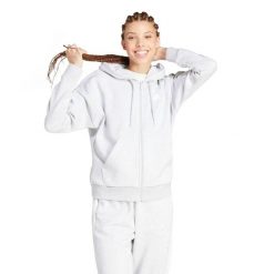 Damska bluza z kapturem full zip adidas. Białe bluzy z kapturem damskie Adidas, l, z dzianiny. Za 241.50 zł.